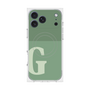 プレミアムスクエアケース with MagSafe［ オリジナル - initial two tone - G green ］