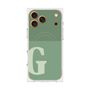 プレミアムスクエアケース with MagSafe［ オリジナル - initial two tone - G green ］