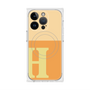 プレミアムスクエアケース with MagSafe［ オリジナル - initial two tone - H orange ］