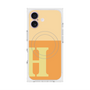 プレミアムスクエアケース with MagSafe［ オリジナル - initial two tone - H orange ］