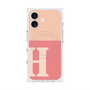 プレミアムスクエアケース with MagSafe［ オリジナル - initial two tone - H pink ］