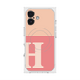 プレミアムスクエアケース with MagSafe［ オリジナル - initial two tone - H pink ］