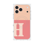プレミアムスクエアケース with MagSafe［ オリジナル - initial two tone - H pink ］