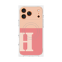 プレミアムスクエアケース with MagSafe［ オリジナル - initial two tone - H pink ］
