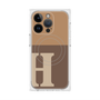プレミアムスクエアケース with MagSafe［ オリジナル - initial two tone - H brown ］