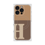 プレミアムスクエアケース with MagSafe［ オリジナル - initial two tone - H brown ］