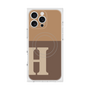 プレミアムスクエアケース with MagSafe［ オリジナル - initial two tone - H brown ］
