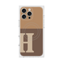 プレミアムスクエアケース with MagSafe［ オリジナル - initial two tone - H brown ］