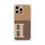 プレミアムスクエアケース with MagSafe［ オリジナル - initial two tone - H brown ］