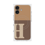 プレミアムスクエアケース with MagSafe［ オリジナル - initial two tone - H brown ］
