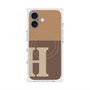 プレミアムスクエアケース with MagSafe［ オリジナル - initial two tone - H brown ］
