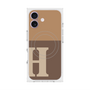 プレミアムスクエアケース with MagSafe［ オリジナル - initial two tone - H brown ］