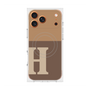 プレミアムスクエアケース with MagSafe［ オリジナル - initial two tone - H brown ］