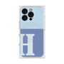 プレミアムスクエアケース with MagSafe［ オリジナル - initial two tone - H blue ］