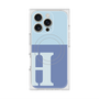 プレミアムスクエアケース with MagSafe［ オリジナル - initial two tone - H blue ］