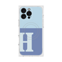 プレミアムスクエアケース with MagSafe［ オリジナル - initial two tone - H blue ］