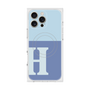 プレミアムスクエアケース with MagSafe［ オリジナル - initial two tone - H blue ］