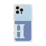プレミアムスクエアケース with MagSafe［ オリジナル - initial two tone - H blue ］
