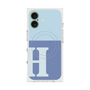 プレミアムスクエアケース with MagSafe［ オリジナル - initial two tone - H blue ］