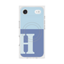 プレミアムスクエアケース with MagSafe［ オリジナル - initial two tone - H blue ］