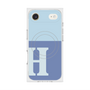 プレミアムスクエアケース with MagSafe［ オリジナル - initial two tone - H blue ］