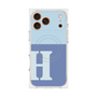 プレミアムスクエアケース with MagSafe［ オリジナル - initial two tone - H blue ］