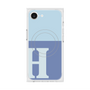 プレミアムスクエアケース with MagSafe［ オリジナル - initial two tone - H blue ］