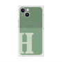 プレミアムスクエアケース with MagSafe［ オリジナル - initial two tone - H green ］