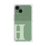 プレミアムスクエアケース with MagSafe［ オリジナル - initial two tone - H green ］