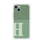 プレミアムスクエアケース with MagSafe［ オリジナル - initial two tone - H green ］
