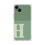 プレミアムスクエアケース with MagSafe［ オリジナル - initial two tone - H green ］
