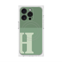 プレミアムスクエアケース with MagSafe［ オリジナル - initial two tone - H green ］