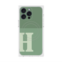 プレミアムスクエアケース with MagSafe［ オリジナル - initial two tone - H green ］