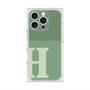 プレミアムスクエアケース with MagSafe［ オリジナル - initial two tone - H green ］
