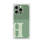 プレミアムスクエアケース with MagSafe［ オリジナル - initial two tone - H green ］