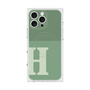 プレミアムスクエアケース with MagSafe［ オリジナル - initial two tone - H green ］