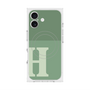 プレミアムスクエアケース with MagSafe［ オリジナル - initial two tone - H green ］