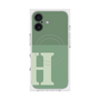 プレミアムスクエアケース with MagSafe［ オリジナル - initial two tone - H green ］