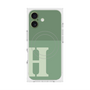 プレミアムスクエアケース with MagSafe［ オリジナル - initial two tone - H green ］