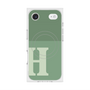 プレミアムスクエアケース with MagSafe［ オリジナル - initial two tone - H green ］