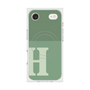 プレミアムスクエアケース with MagSafe［ オリジナル - initial two tone - H green ］