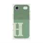 プレミアムスクエアケース with MagSafe［ オリジナル - initial two tone - H green ］