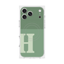 プレミアムスクエアケース with MagSafe［ オリジナル - initial two tone - H green ］