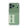 プレミアムスクエアケース with MagSafe［ オリジナル - initial two tone - H green ］