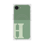 プレミアムスクエアケース with MagSafe［ オリジナル - initial two tone - H green ］
