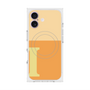 プレミアムスクエアケース with MagSafe［ オリジナル - initial two tone - I orange ］