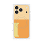 プレミアムスクエアケース with MagSafe［ オリジナル - initial two tone - I orange ］