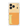 プレミアムスクエアケース with MagSafe［ オリジナル - initial two tone - I orange ］
