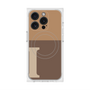 プレミアムスクエアケース with MagSafe［ オリジナル - initial two tone - I brown ］