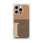 プレミアムスクエアケース with MagSafe［ オリジナル - initial two tone - I brown ］